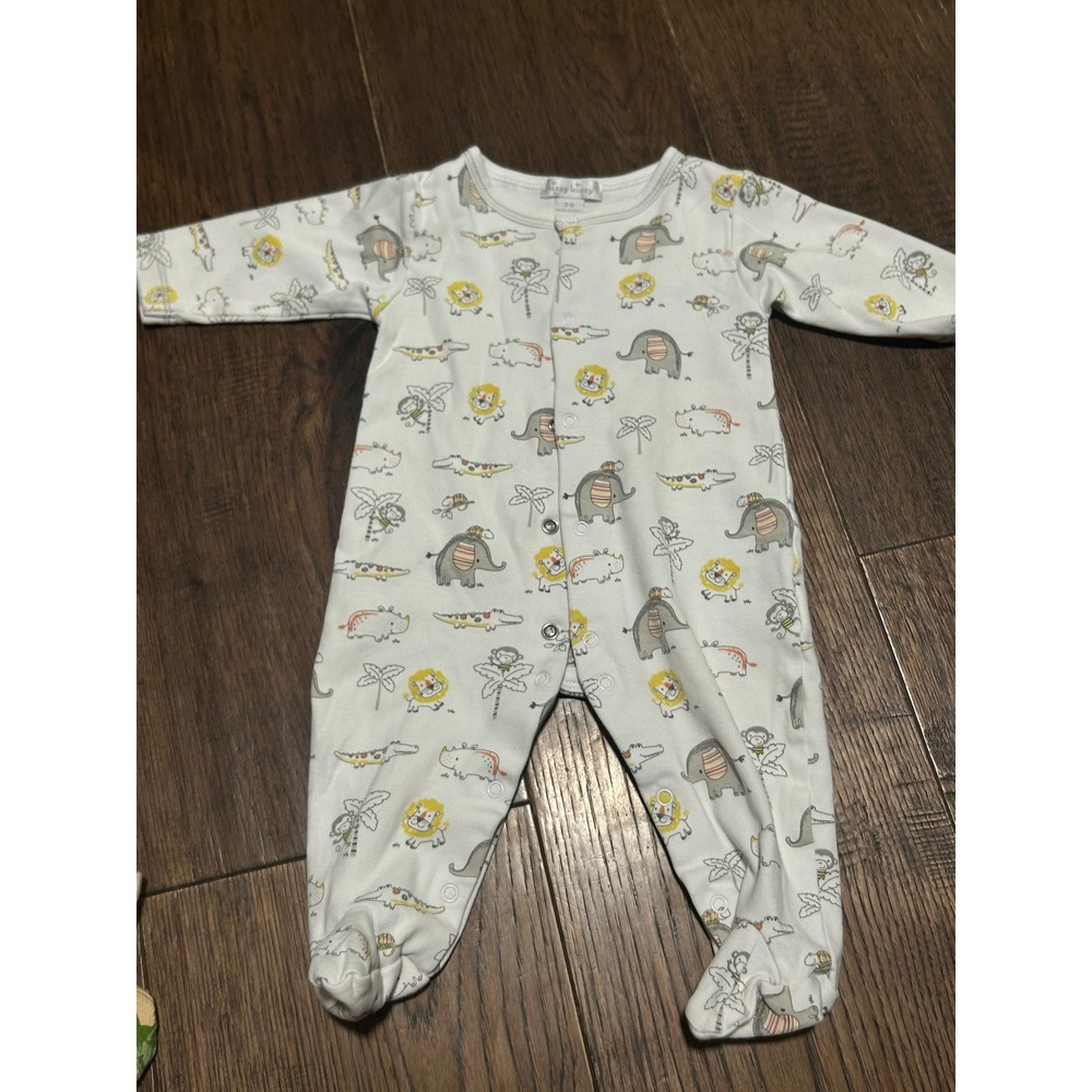 Kissy Kissy Baby Boys Girls Safari Animal Print Pima Cotton Footie Sleeper 3-6M